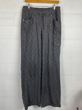 KÜHL Mova Cargo Pants Womens 12 Reg Heathered Gray Knit Hiking Stretch Travel